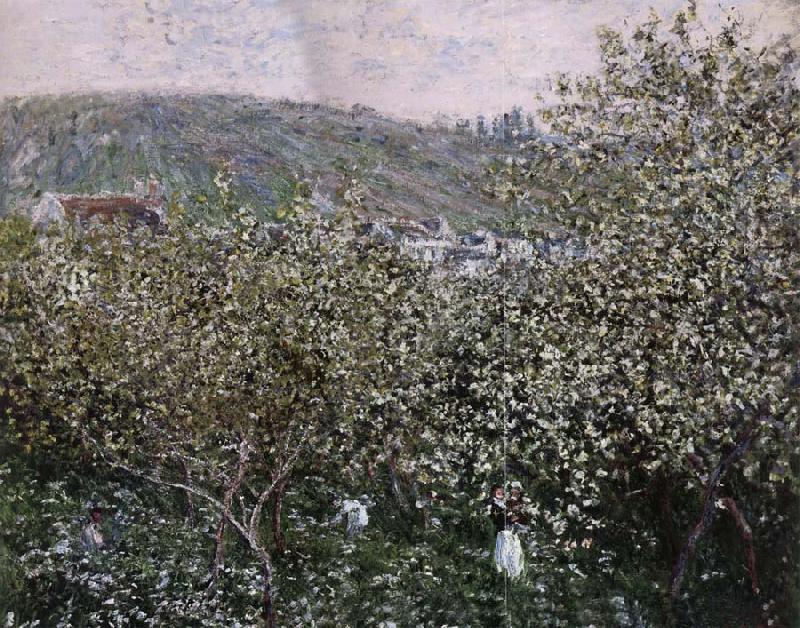 Vetheuil,Les Pruniers en Fleurs, Claude Monet